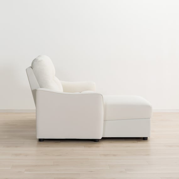 傷・汚れに強い 3人掛け片側電動リクライニングカウチソファ 合皮タイプ (HE02 Nシールド 右カウチ IV) 17枚目画像