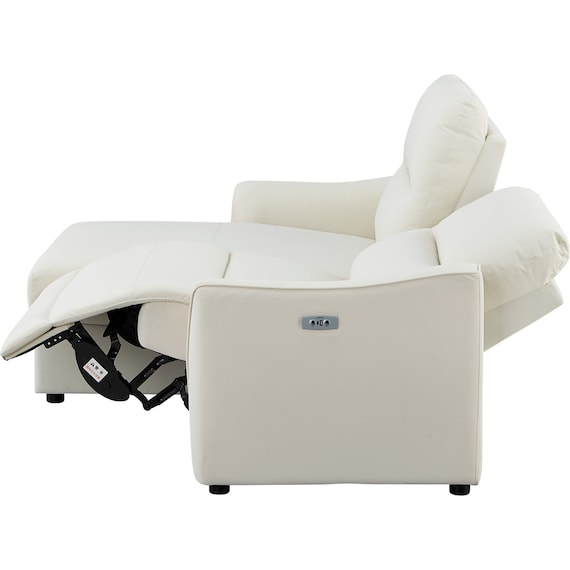 傷・汚れに強い 3人掛け片側電動リクライニングカウチソファ 合皮タイプ (HE02 Nシールド 右カウチ IV) 18枚目画像