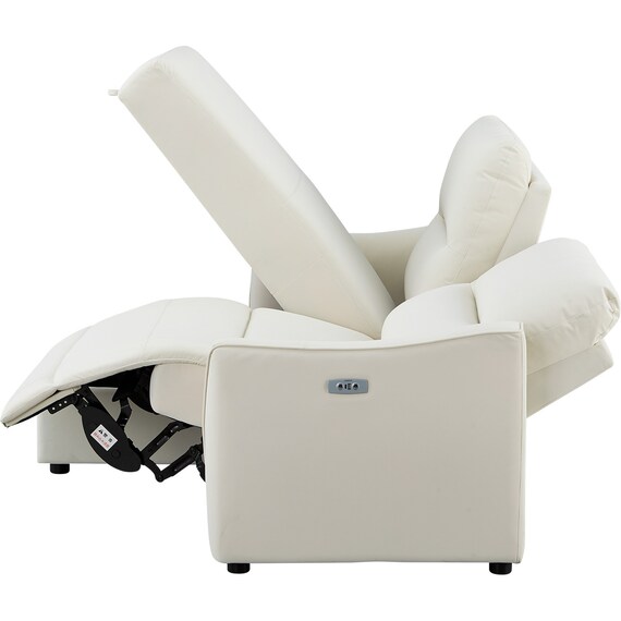 傷・汚れに強い 3人掛け片側電動リクライニングカウチソファ 合皮タイプ (HE02 Nシールド 右カウチ IV) 19枚目画像