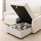 傷・汚れに強い 3人掛け片側電動リクライニングカウチソファ 合皮タイプ (HE02 Nシールド 左カウチ IV) 11枚目画像