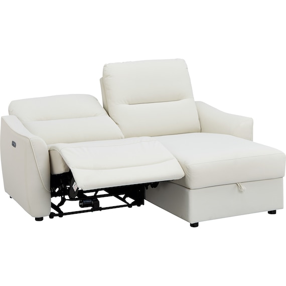 傷・汚れに強い 3人掛け片側電動リクライニングカウチソファ 合皮タイプ (HE02 Nシールド 左カウチ IV) 14枚目画像