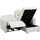 傷・汚れに強い 3人掛け片側電動リクライニングカウチソファ 合皮タイプ (HE02 Nシールド 左カウチ IV) 15枚目画像