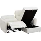 傷・汚れに強い 3人掛け片側電動リクライニングカウチソファ 合皮タイプ (HE02 Nシールド 左カウチ IV) 15枚目画像