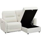 傷・汚れに強い 3人掛け片側電動リクライニングカウチソファ 合皮タイプ (HE02 Nシールド 左カウチ IV) 16枚目画像