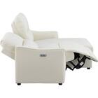 傷・汚れに強い 3人掛け片側電動リクライニングカウチソファ 合皮タイプ (HE02 Nシールド 左カウチ IV) 18枚目画像