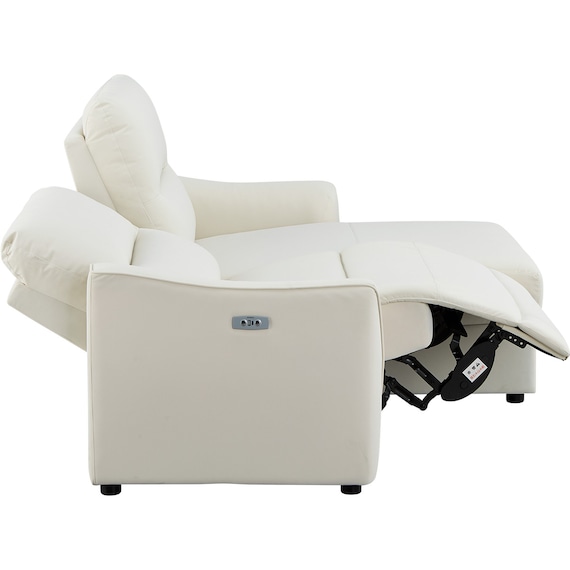 傷・汚れに強い 3人掛け片側電動リクライニングカウチソファ 合皮タイプ (HE02 Nシールド 左カウチ IV) 18枚目画像