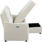 傷・汚れに強い 3人掛け片側電動リクライニングカウチソファ 合皮タイプ (HE02 Nシールド 左カウチ IV) 20枚目画像