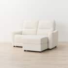 傷・汚れに強い 2人掛け片側電動リクライニングカウチソファ 合皮タイプ (HE02 Nシールド 左カウチ IV) 12枚目画像