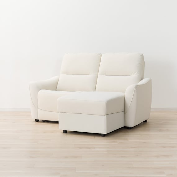 傷・汚れに強い 2人掛け片側電動リクライニングカウチソファ 合皮タイプ (HE02 Nシールド 左カウチ IV) 12枚目画像