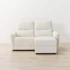 傷・汚れに強い 2人掛け片側電動リクライニングカウチソファ 合皮タイプ (HE02 Nシールド 左カウチ IV) 13枚目画像