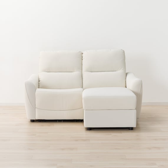 傷・汚れに強い 2人掛け片側電動リクライニングカウチソファ 合皮タイプ (HE02 Nシールド 左カウチ IV) 13枚目画像