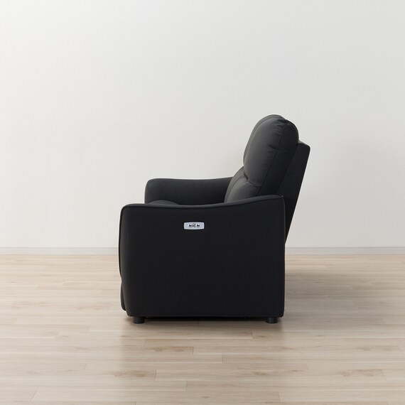 傷・汚れに強い 2人掛け電動リクライニングソファ 合皮タイプ (HE02 Nシールド BK) 12枚目画像