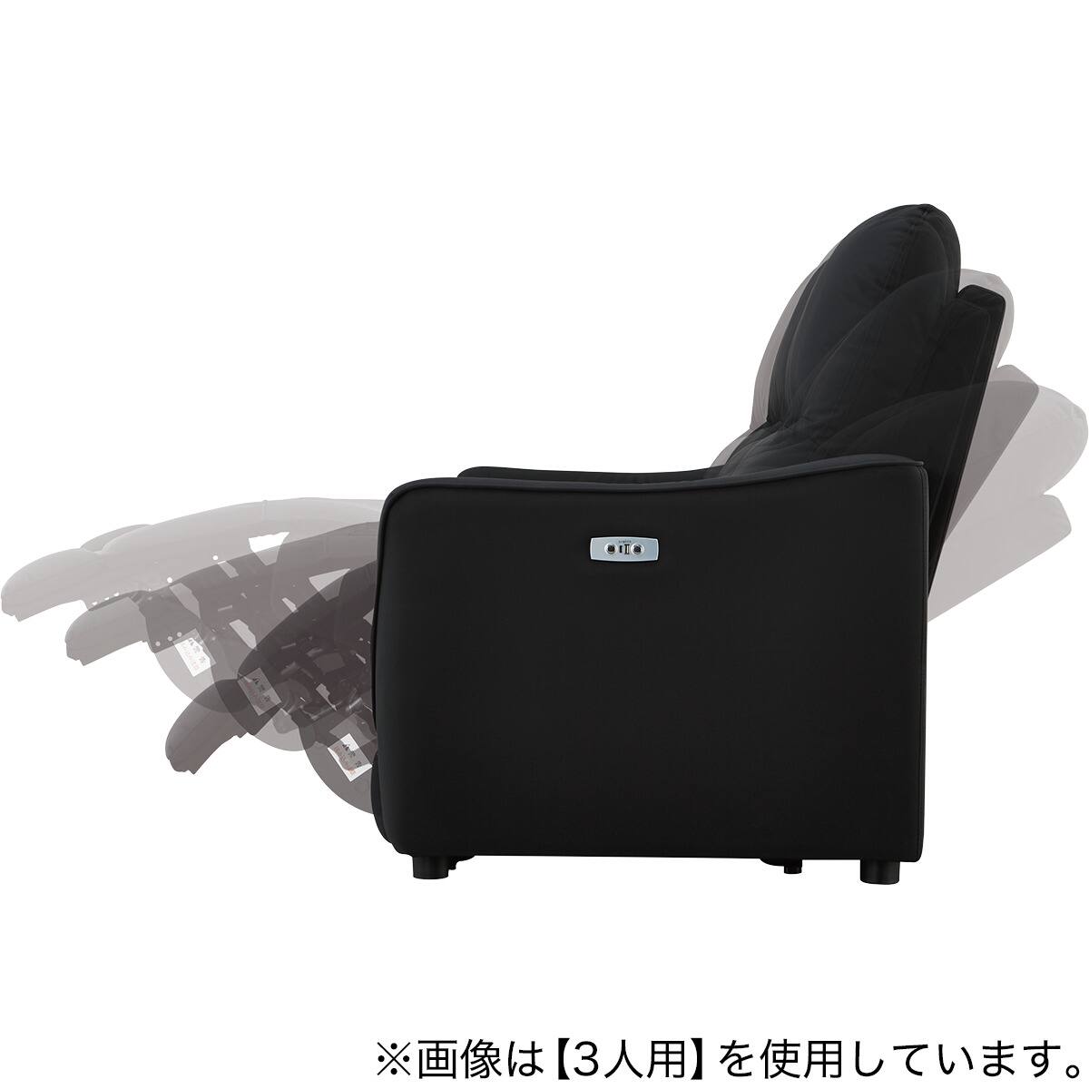 傷・汚れに強い 2人掛け両電動リクライニングソファ 合皮タイプ (HE02