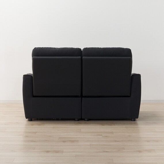 傷・汚れに強い 2人掛け電動リクライニングソファ 合皮タイプ (HE02 Nシールド BK) 15枚目画像