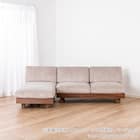 シェーズロングソファ(ログ 幅210cm OAK-NVY)【島忠ホームズ商品】 15枚目画像