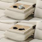 【2モーター】傷・汚れに強い 3人掛け電動リクライニングソファ テーブル付き 合皮タイプ (Nビリーバ3 Nシールド BE) 20枚目画像