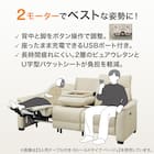 【2モーター】傷・汚れに強い 3人掛け電動リクライニングソファ テーブル付き 合皮タイプ (Nビリーバ3 Nシールド GY) 4枚目画像