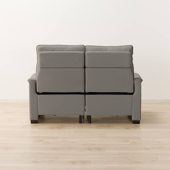 【2モーター】傷・汚れに強い 2人掛け電動リクライニングソファ 合皮タイプ (Nビリーバ3 Nシールド GY) 13枚目画像