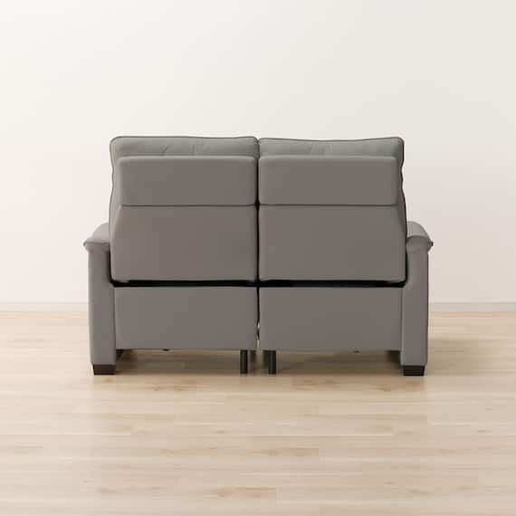 【2モーター】傷・汚れに強い 2人掛け電動リクライニングソファ 合皮タイプ (Nビリーバ3 Nシールド GY) 13枚目画像