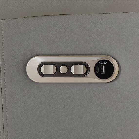 【2モーター】傷・汚れに強い 2人掛け電動リクライニングソファ 合皮タイプ (Nビリーバ3 Nシールド GY) 14枚目画像