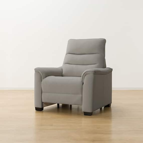 【2モーター】傷・汚れに強い 1人掛け電動リクライニングソファ 合皮タイプ (Nビリーバ3 Nシールド GY) 11枚目画像