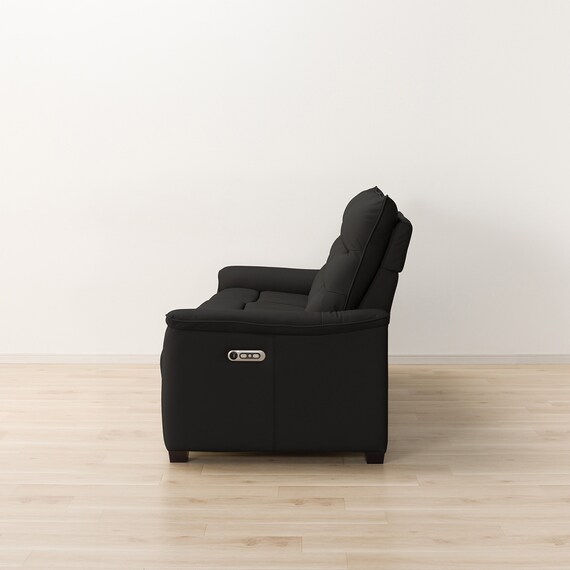 【2モーター】3人掛け電動リクライニングソファ テーブル付き 本革(一部合成皮革)タイプ (Nビリーバ3 本革/一部合成皮革 BK) 17枚目画像