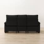 【2モーター】3人掛け電動リクライニングソファ テーブル付き 本革(一部合成皮革)タイプ (Nビリーバ3 本革/一部合成皮革 BK) 18枚目画像