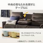 【2モーター】3人掛け電動リクライニングソファ テーブル付き 布張りタイプ(Nビリーバ3 マイクロF GY) 8枚目画像