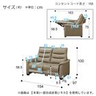 【2モーター】2人掛け電動リクライニングソファ 厚革(一部合成皮革)タイプ (Nビリーバ3 BR) 22枚目画像