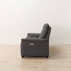 【2モーター】3人掛け電動リクライニングソファ テーブル付き 厚革(一部合成皮革)タイプ (Nビリーバ3 DGY) 14枚目画像