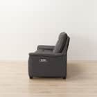 【2モーター】3人掛け電動リクライニングソファ テーブル付き 厚革(一部合成皮革)タイプ (Nビリーバ3 DGY) 14枚目画像