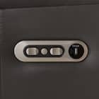 【2モーター】3人掛け電動リクライニングソファ テーブル付き 厚革(一部合成皮革)タイプ (Nビリーバ3 DGY) 16枚目画像