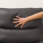 【2モーター】3人掛け電動リクライニングソファ テーブル付き 厚革(一部合成皮革)タイプ (Nビリーバ3 DGY) 19枚目画像