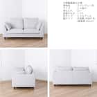 2人掛けソファ 布張りタイプ(L/S/MA/MBR SS01 B-LGY)【島忠ホームズ商品】 16枚目画像