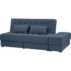 ソファベッド ボルスター付き + スツールセット 布張りタイプ (DJ14 2Pソファ/収納付きスツール NV) 1枚目画像