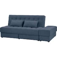 ソファベッド+スツールセット 布張りタイプ (DJ14 2Pソファ/収納付きスツール)