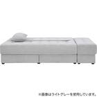 ソファベッド ボルスター付き + スツールセット 布張りタイプ (DJ14 2Pソファ/収納付きスツール NV) 4枚目画像