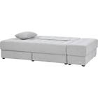 ソファベッド ボルスター付き + スツールセット 布張りタイプ  (DJ14 2Pソファ/収納付きスツール LGY) 3枚目画像