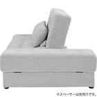 ソファベッド ボルスター付き + スツールセット 布張りタイプ  (DJ14 2Pソファ/収納付きスツール LGY) 5枚目画像