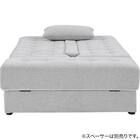 ソファベッド ボルスター付き + スツールセット 布張りタイプ  (DJ14 2Pソファ/収納付きスツール LGY) 6枚目画像