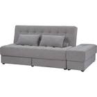 収納付きソファベッドセット 布張りタイプ (DJ14 ポルスタ付き DGY) 1枚目画像