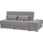 収納付きソファベッドセット 布張りタイプ (DJ14 ポルスタ付き DGY) 1枚目画像