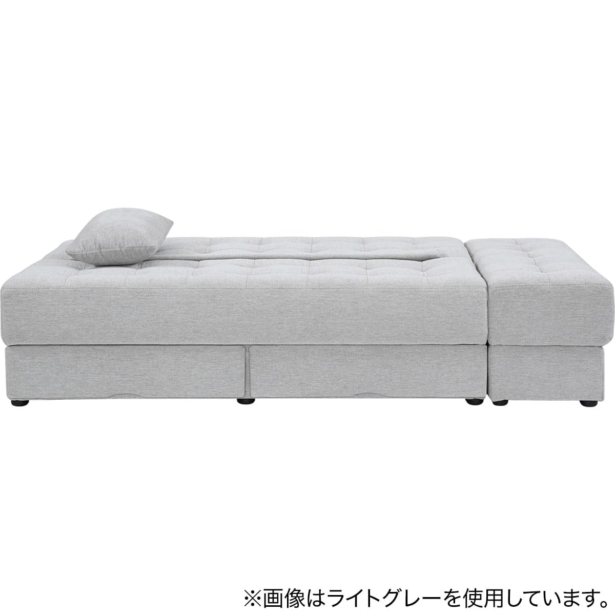 ソファベッド ボルスター付き + スツールセット 布張りタイプ (DJ14 2P