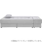 収納付きソファベッドセット 布張りタイプ (DJ14 ポルスタ付き DGY) 4枚目画像