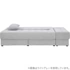 ソファベッド ボルスター付き + スツールセット 布張りタイプ (DJ14 2Pソファ/収納付きスツール DGY) 8枚目画像