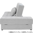 収納付きソファベッドセット 布張りタイプ (DJ14 ポルスタ付き DGY) 5枚目画像