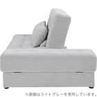 収納付きソファベッドセット 布張りタイプ (DJ14 ポルスタ付き DGY) 5枚目画像