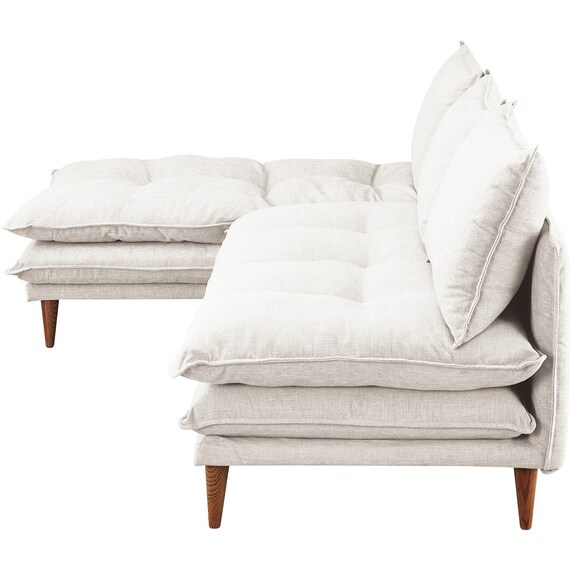 カウチソファセット 布張りタイプ (SF51 WH) 3枚目画像