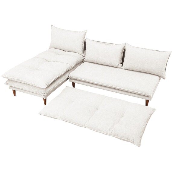 カウチソファセット 布張りタイプ (SF51 WH) 8枚目画像