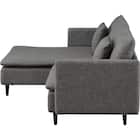 2人掛け 布・本革リバーシブルカウチソファ (ES01 GY) 6枚目画像